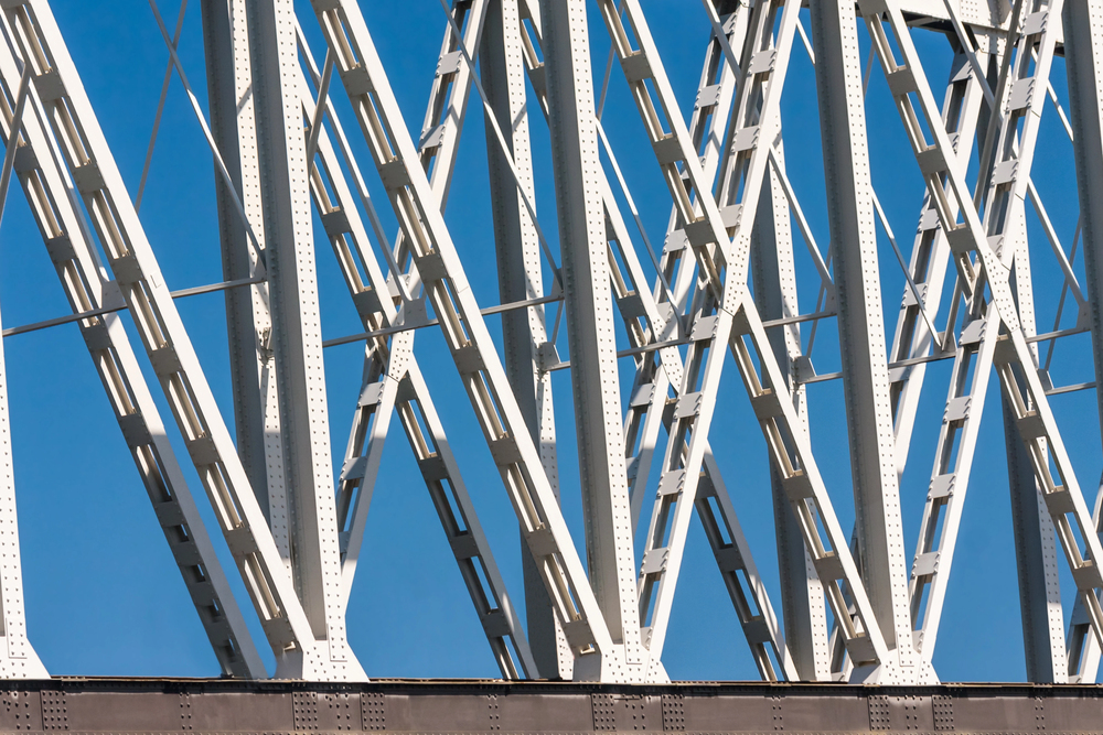 Dettaglio di struttura in acciaio robusta